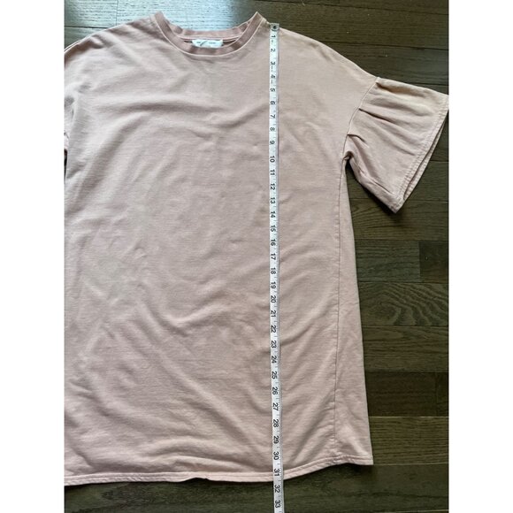 Beachlunchlounge Mini Dress Womens‎ Medium Blush Pink Cotton Flutter Sleeve - Picture 5 of 8